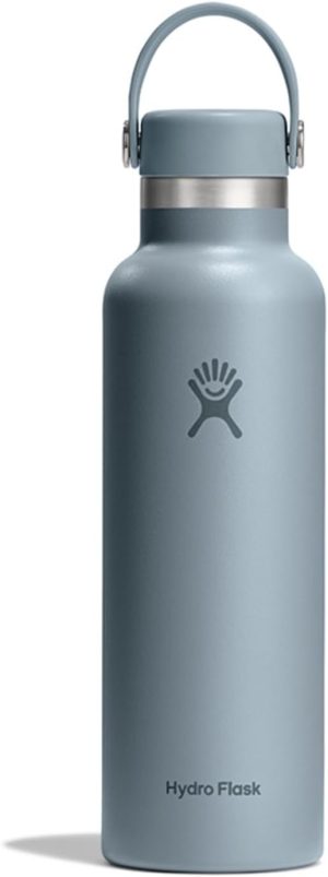 Hydro Flask Water Bottle - Insulated Stainless Steel - Non Spill. Leakproof in 21 Oz Shale Gray