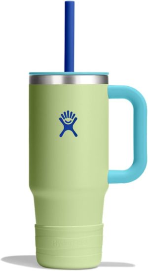 Hydro Flask Kids 24 Oz Travel Tumbler with Handle. Lid and Straw for School - Insulated Stainless Steel in Seedling Green