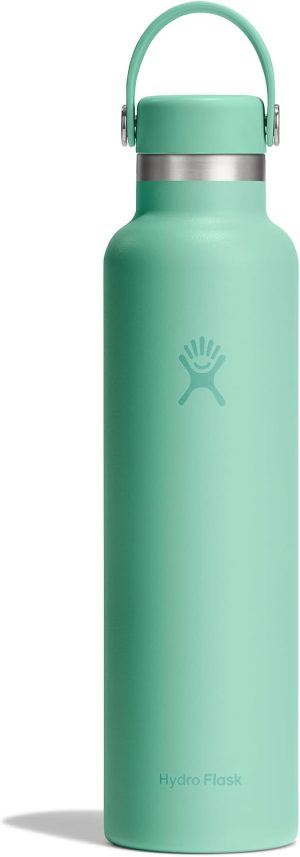 Hydro Flask Water Bottle - Insulated Stainless Steel - Non Spill. Leakproof in 24 Oz Mermaid Green