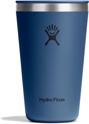 Hydro Flask All Around Tumbler Press-In Lid. Insulated Travel Mug. Stainless Steel Coffee Cup 16 Oz Harbor Blue